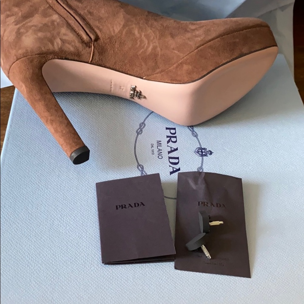 Prada platform suede bootie. - Picture 11 of 16